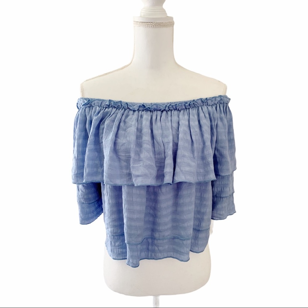 The impeccable pig | ruffle off the shoulder top L